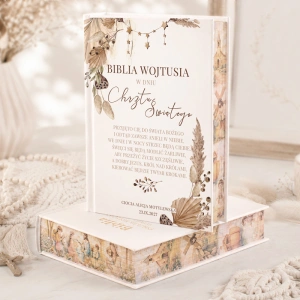 BIBLIA prezent na Chrzest Święty z życzeniami Boho