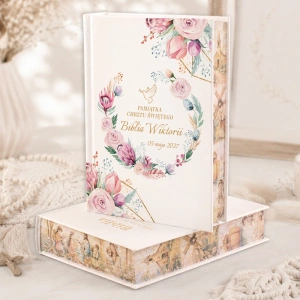 Biblia personalizowana prezent na Chrzest Św. Dream Flowers
