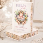 BIBLIA prezent na Chrzest z imieniem dziecka i podpisem