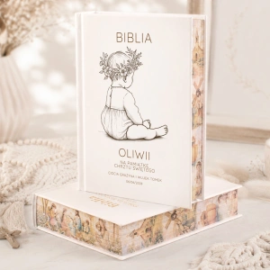 BIBLIA na Chrzest Święty Prezent Personalizowany dla Dziewczynki