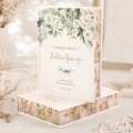 Biblia białe kwiaty z imieniem dziecka
