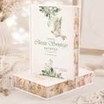 BIBLIA pamiątka Chrztu Świętego Biała Gołębica