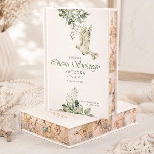 BIBLIA pamiątka Chrztu Świętego Biała Gołębica
