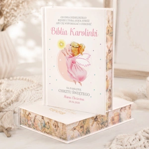BIBLIA Prezent Na Chrzest Św. Dla Dziewczynki Dobry Anioł