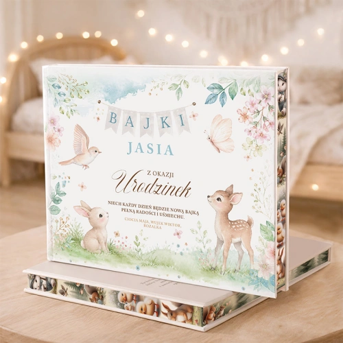 Personalizowane BAJKI i WIERSZE Prezent na Urodziny Dziecka w eleganckiej twardej oprawie.