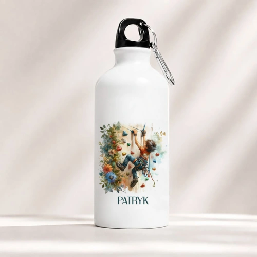 Bidon personalizowany dla miłośnika wspinaczki.