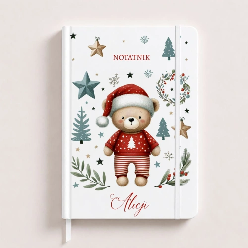 Świąteczny notatnik dla dziecka w formie prezentu.