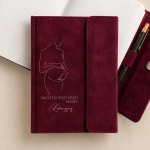 Elegancki NOTES Welurowy Prezent Dla Przyszłej Mamy