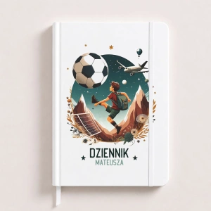 NOTATNIK dziennik imienny prezent dla fana piłki nożnej