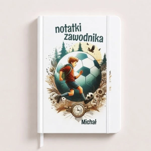 NOTATNIK z imieniem na okładce Prezent dla fana piłki nożnej