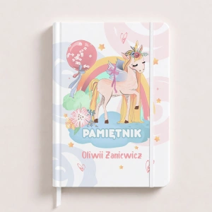 NOTATNIK/PAMIĘTNIK Dla Dziewczynki Jednorożec PERSONALIZOWANY