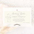 Personalizowana tabliczka z życzeniami na Chrzest Święty, pamiątka chrztu z imieniem dziecka, prezent od dziadków na chrzest.