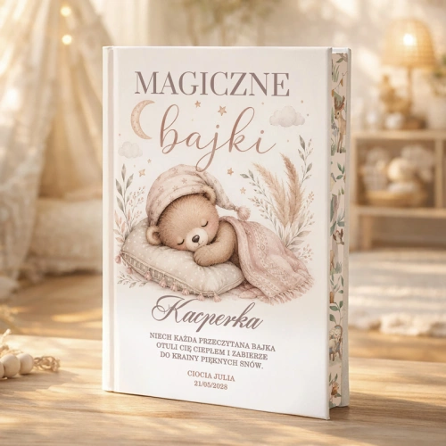 Książka z bajeczkami prezent dla dziecka to personalizowana książka z imieniem, dedykacją i kolorowymi brzegami.