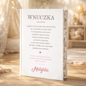 KSIĄŻKA BAJKI z Definicją Słowa Prezent dla Wnuczki
