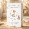 Personalizowana książka z bajkami na Chrzest Święty chłopca z imieniem na okładce.
