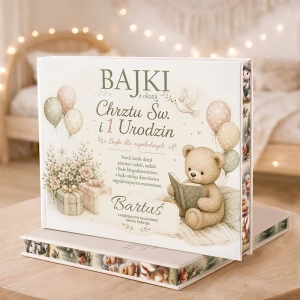 BAJKI Edukacyjne Prezent na Chrzest i Roczek 2w1