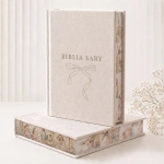 Welurowa BIBLIA Prezent Religijny dla Dziewczynki