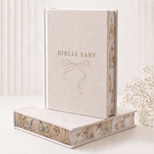 Welurowa BIBLIA Prezent Religijny dla Dziewczynki