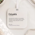 Personalizowana ładowarka indukcyjna dla Dziadka z humorystyczną definicją jako praktyczny prezent od wnuków.