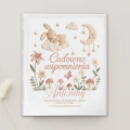 Personalizowany album na zdjęcia dla dziewczynki z króliczkiem i imieniem.