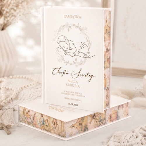 Biblia prezent  okazji chrztu dla chłopca