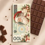 CZEKOLADA Świąteczna w PUDEŁKU jak Banknot Prezent od Świętego Mikołaja