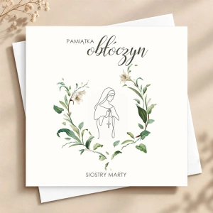 KARTKA Personalizowana Pamiątka Prezent na Obłóczyny dla Siostry Zakonnej