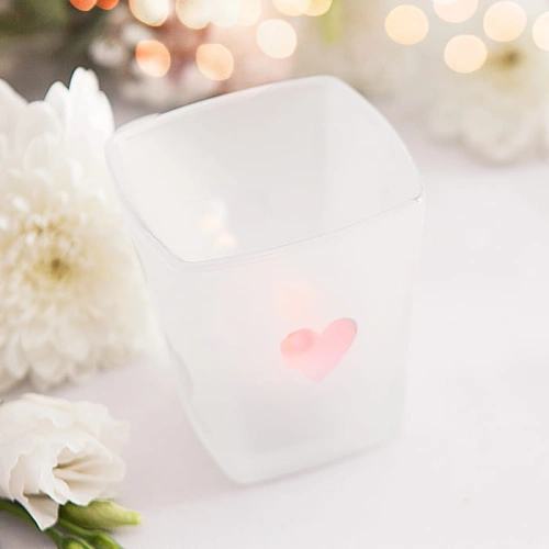 ŚWIECZNIK szklany Sweet + tealight