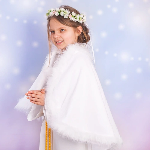 PELERYNKA polarowa z futerkiem 