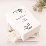 PUDEŁKA na Ciasto Chrzest z IMIENIEM ŚWIEŻY EUKALIPTUS 10SZT