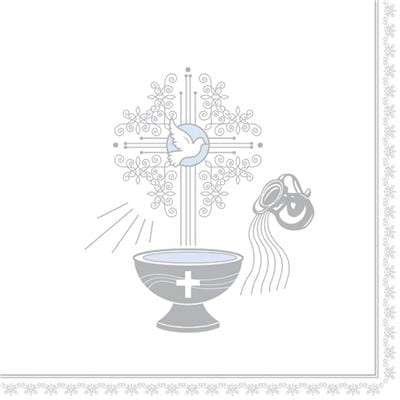 Serwetki Chrzcielnica Niebieska 33x33cm 20szt