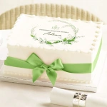 OPŁATEK personalizowany na tort Majowa Konwalia 19x28cm