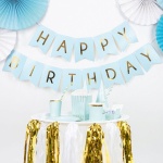 Baner Happy Birthday błękitny