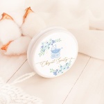 JOJO Upominek Dla Gości Na Chrzest Św. Błękitny Wózek (+ naklejki) 10szt