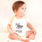 ŚLINIAK z Napisem Ubranko do Obiadku Dla Maluszka