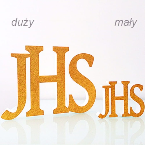 NAPIS IHS styropianowy złoty Chrystogram mały 27cm