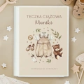 Teczka ciąży z imieniem przyszłej mamy. Miejsce do przechowania dokumentów, wyników badań, zdjęć USG.