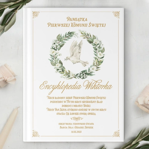 ENCYKLOPEDIA dla dziecka Prezent komunijny z dedykacją na okładce