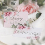 BILECIKI podziękowanie dla gości Chrzest Święty Kwiaty 10szt