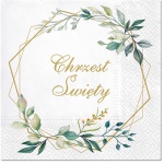 SERWETKI stołowe z napisem Chrzest Święty Eleganckie 20szt.