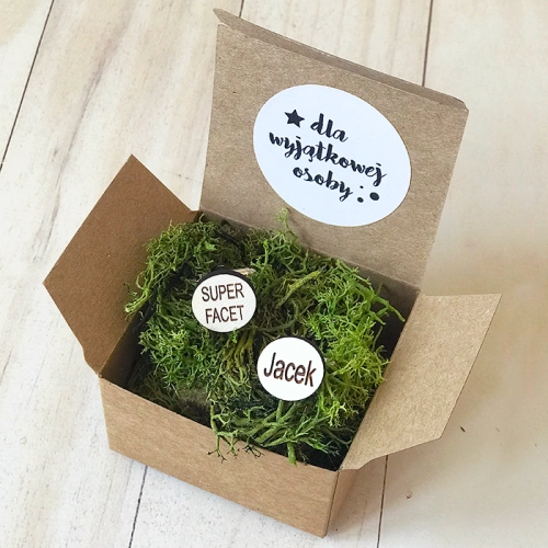 SPINKI do mankietów personalizowane drewniane PREZENT