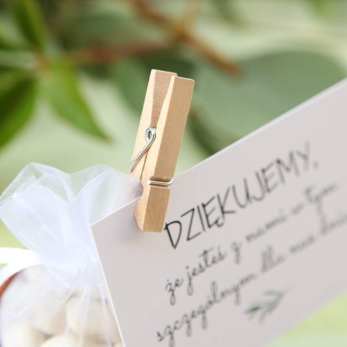 KLAMERKI drewniane dekoracyjne MAŁE 20szt