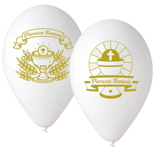 Balony komunijne Pierwsza Komunia 5szt