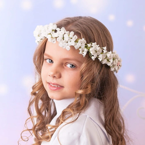 WIANEK komunijny z gipsówki Delikatny 18cm