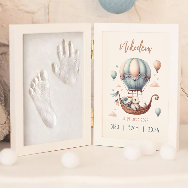 METRYCZKA Ramka Na Odcisk Stópki i Rączki Dziecięce Marzenia