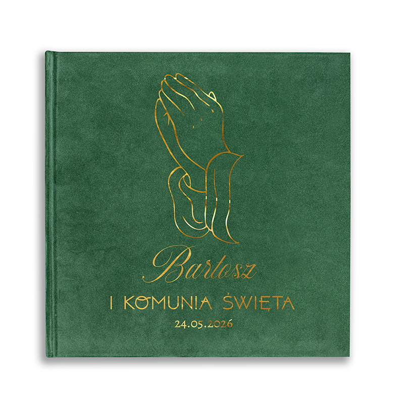 Welurowy album komunijny 